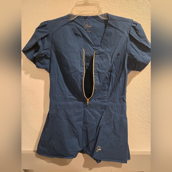 Jaanuu Blue Scrub Top XS - Picture 1 of 5